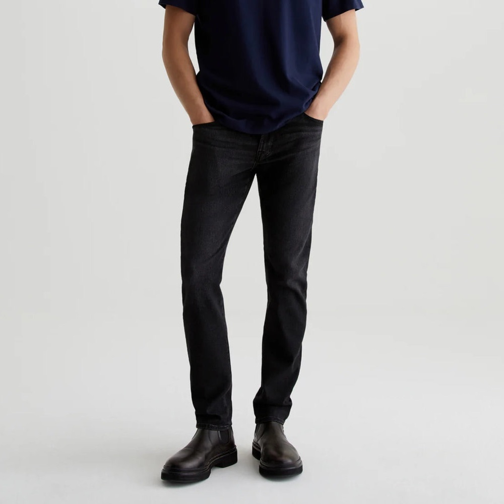 Men's black AG/Adriano Goldschmied Jeans. Slim-Fit, Waist 29, Inseam 33.